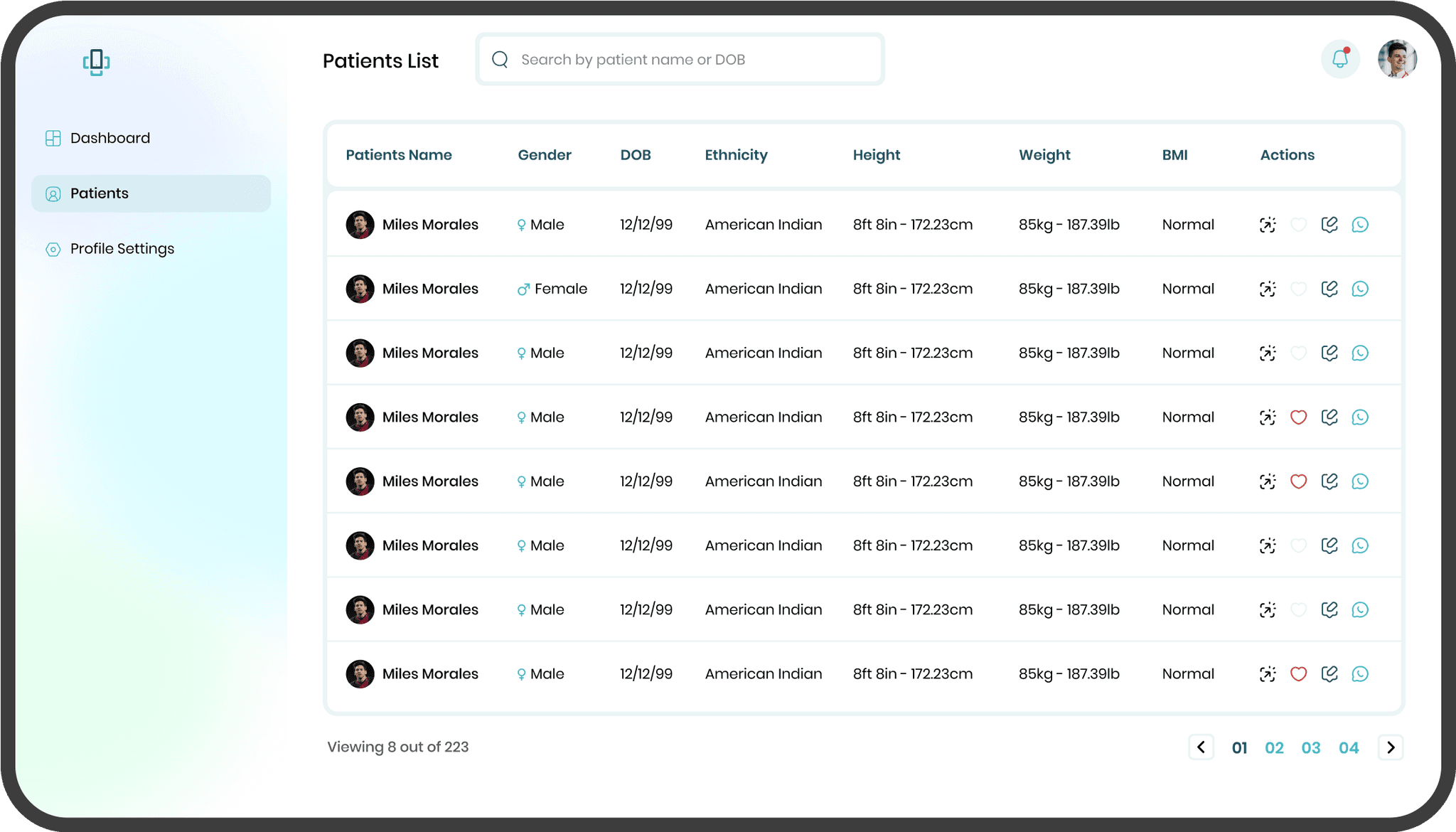 Velantri provider patient list